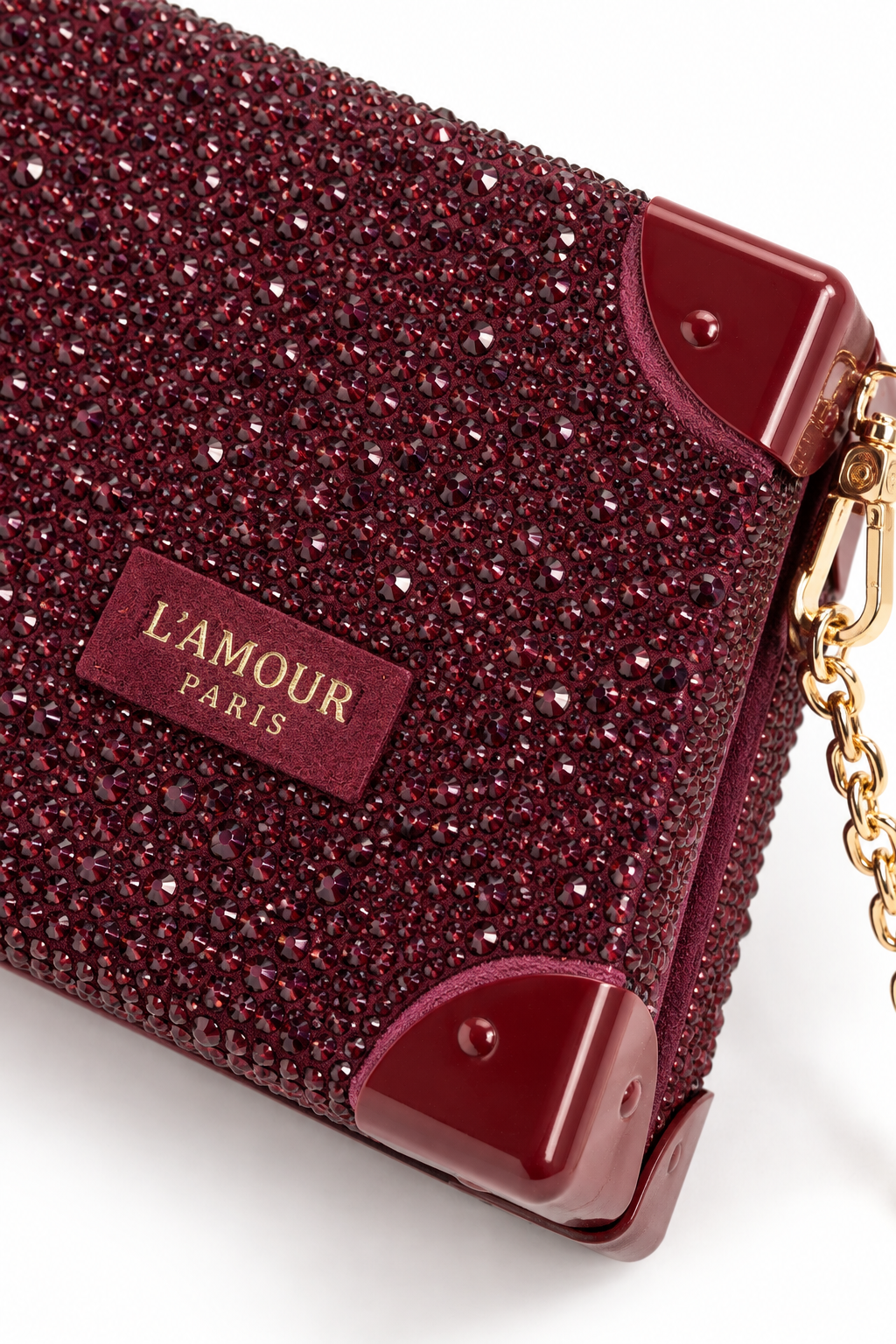 L’AMOUR Luna Taşlı Mini Çanta Silver