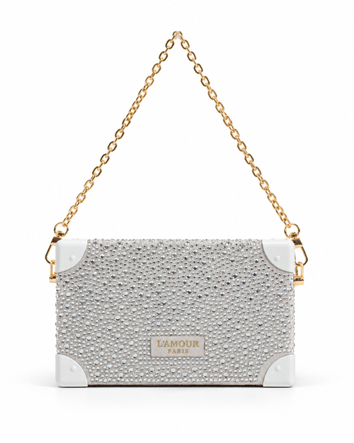 L’AMOUR Luna Taşlı Mini Çanta Silver