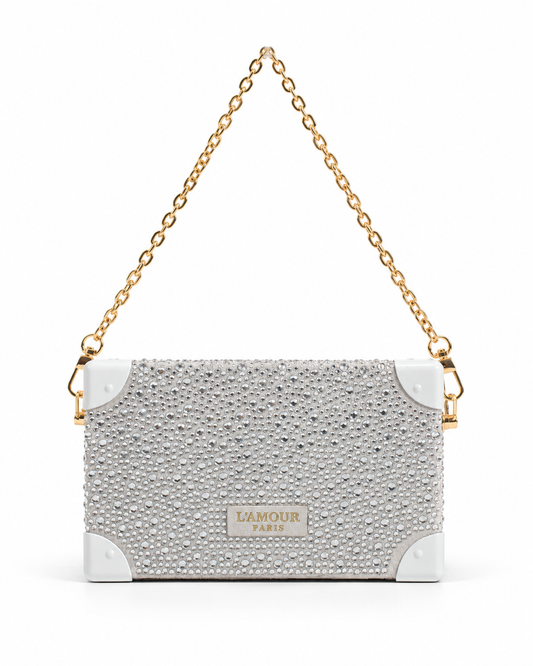 L’AMOUR Luna Taşlı Mini Çanta Silver